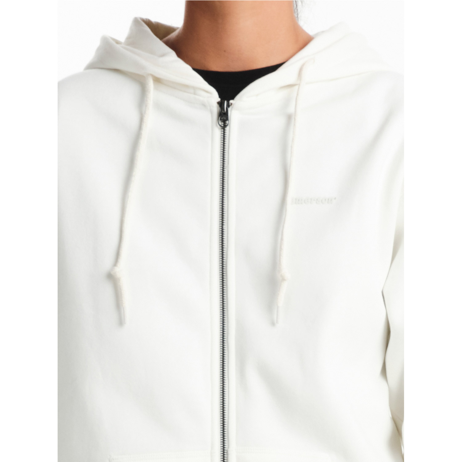 Emerson Emerson Women's Full Zip Hoodie (242.EW21.83-Off White)